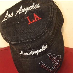Los Angels black round 90’s street style hat baker style